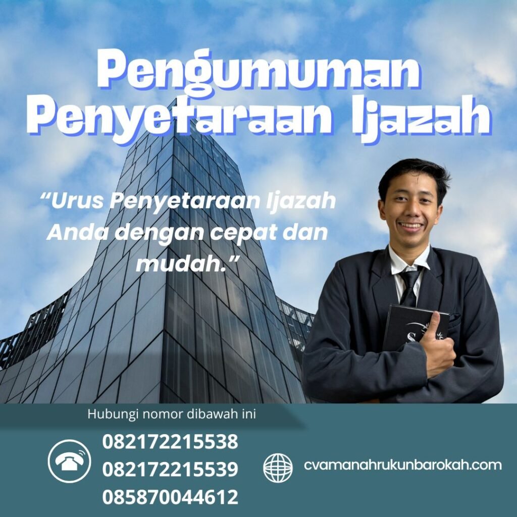 Pengumuman Penyetaraan Ijazah Pengumuman penyetaraan ijazah
