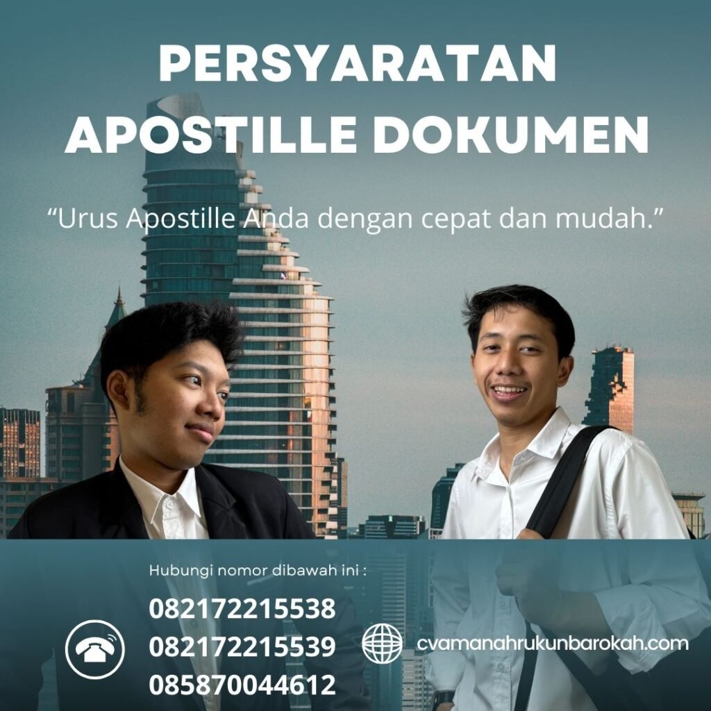 Persyaratan Apostille Dokumen Persyaratan apostille dokumen