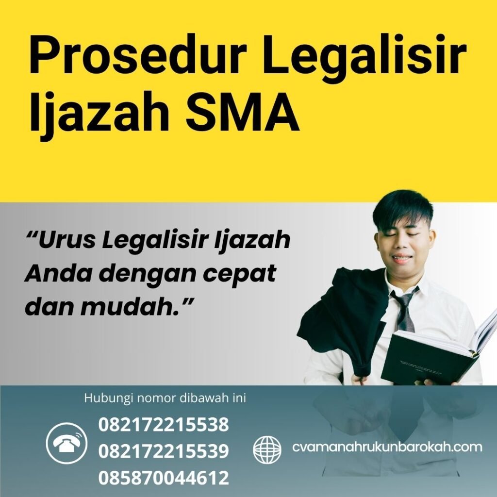 Prosedur legalisir ijazah sma