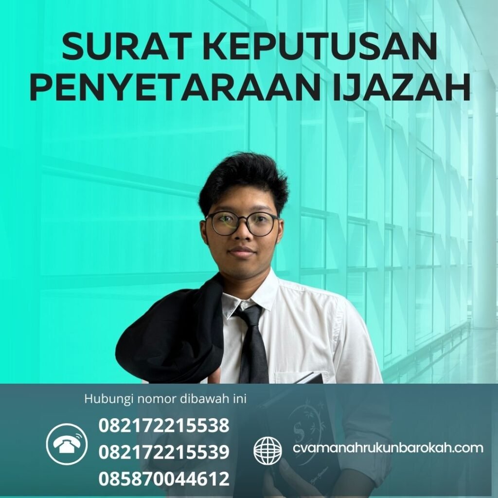 Surat Keputusan Penyetaraan Ijazah Surat keputusan penyetaraan ijazah