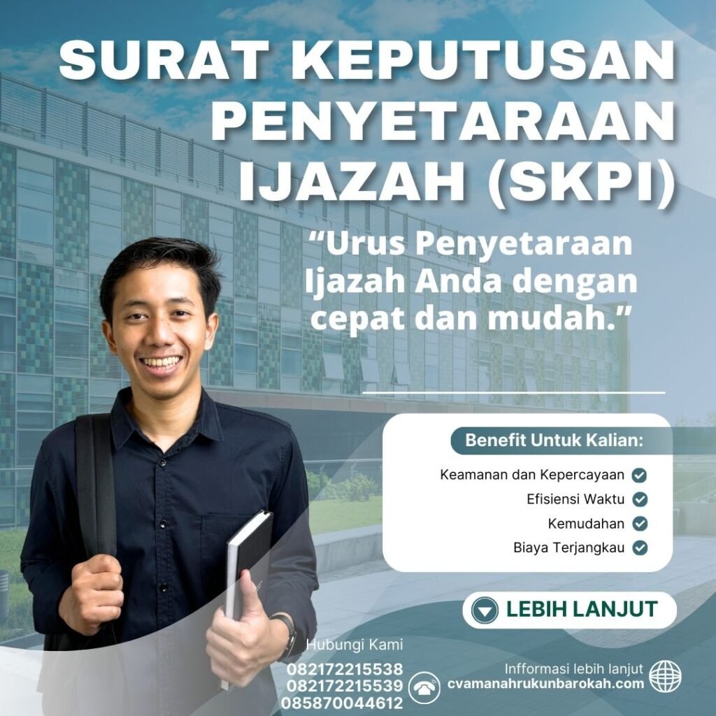 Surat keputusan penyetaraan ijazah (skpi)