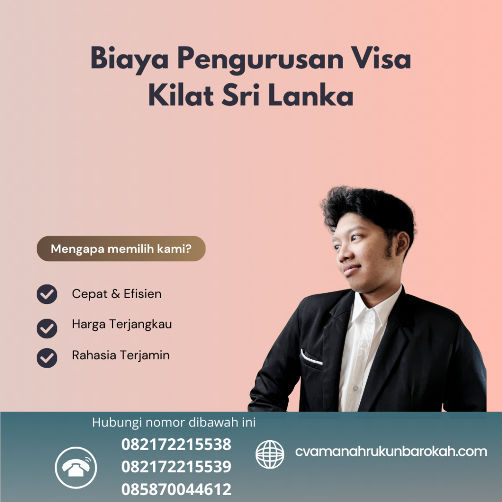Biaya pengurusan visa kilat sri lanka