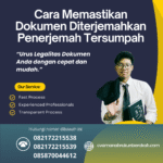 Cara memastikan dokumen diterjemahkan penerjemah tersumpah