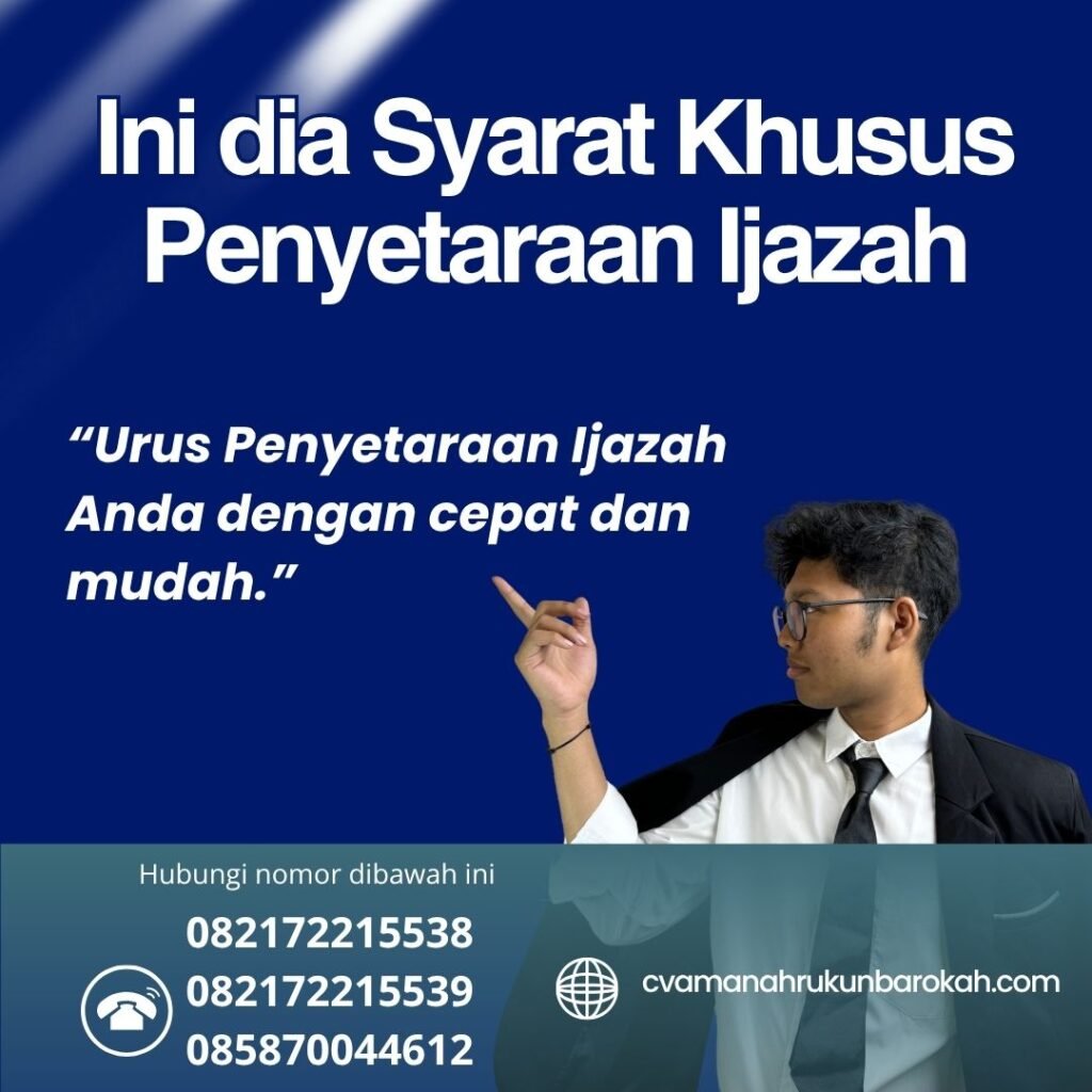 Ini dia syarat khusus penyetaraan ijazah