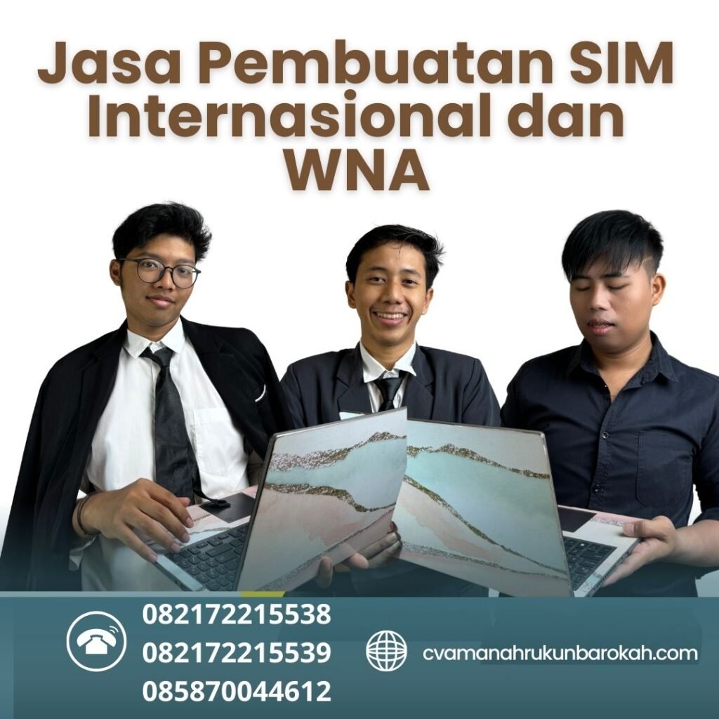 Jasa pembuatan sim internasional dan wna
