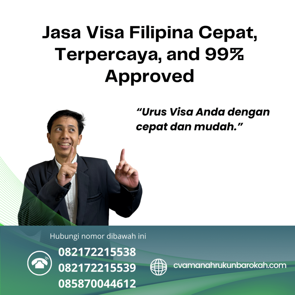 Jasa visa filipina cepat, terpercaya, and 99% approved