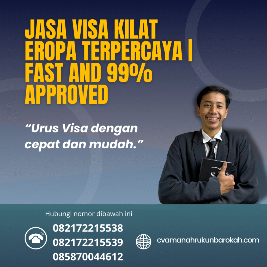 Jasa visa kilat eropa terpercaya fast and 99% approved
