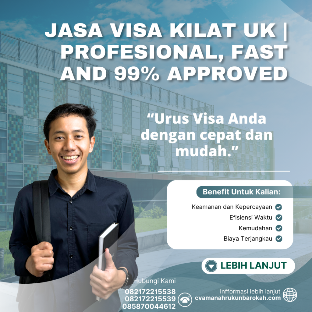 Jasa visa kilat uk profesional, fast and 99% approved
