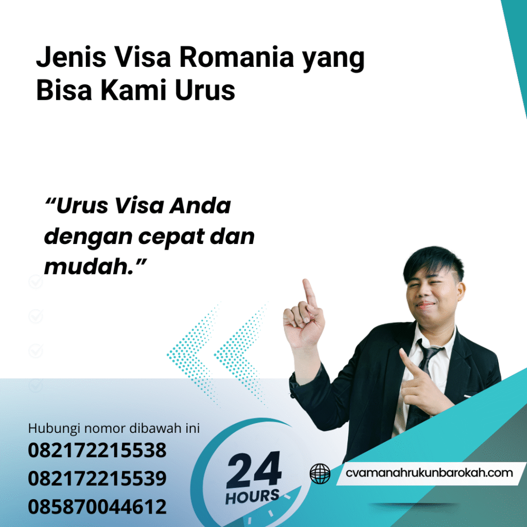 Jenis Visa Romania yang Bisa Kami Urus Jenis visa romania yang bisa kami urus