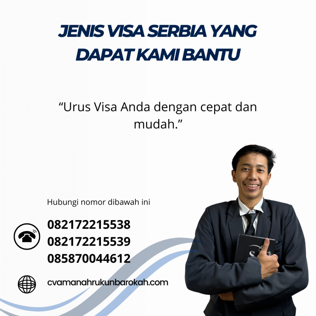 Jenis visa serbia yang dapat kami bantu