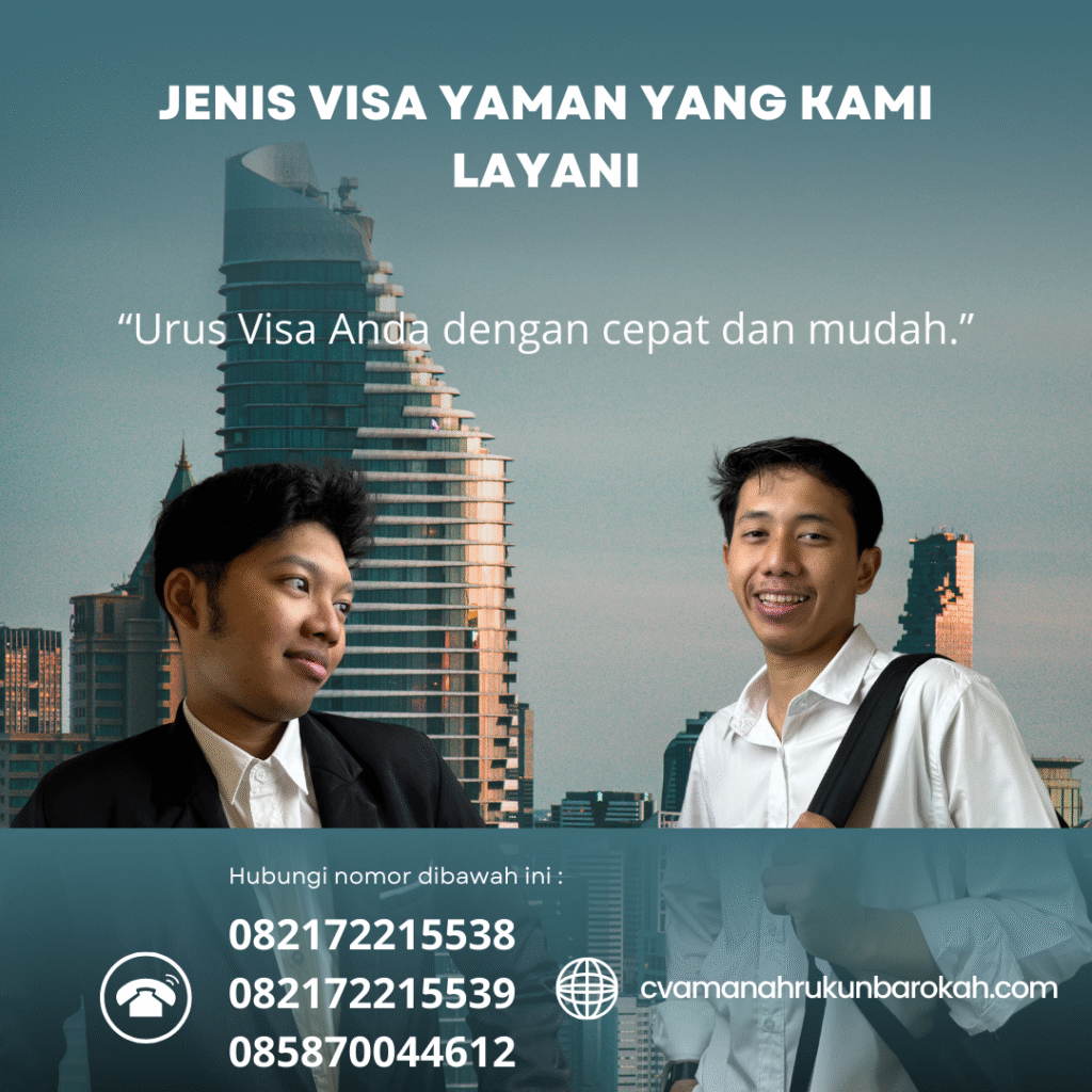 Jenis visa yaman yang kami layani