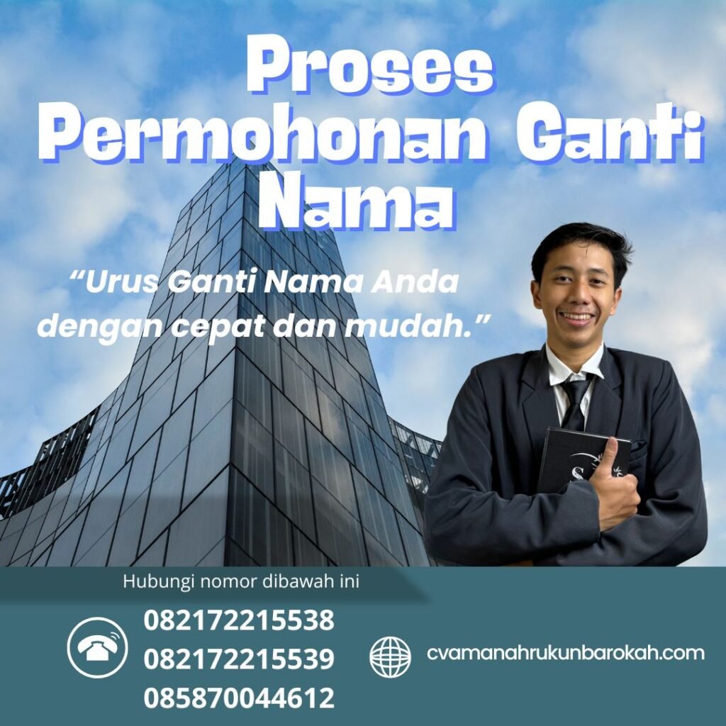 Proses Permohonan Ganti Nama Proses permohonan ganti nama