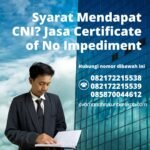Syarat mendapat cni jasa certificate of no impediment