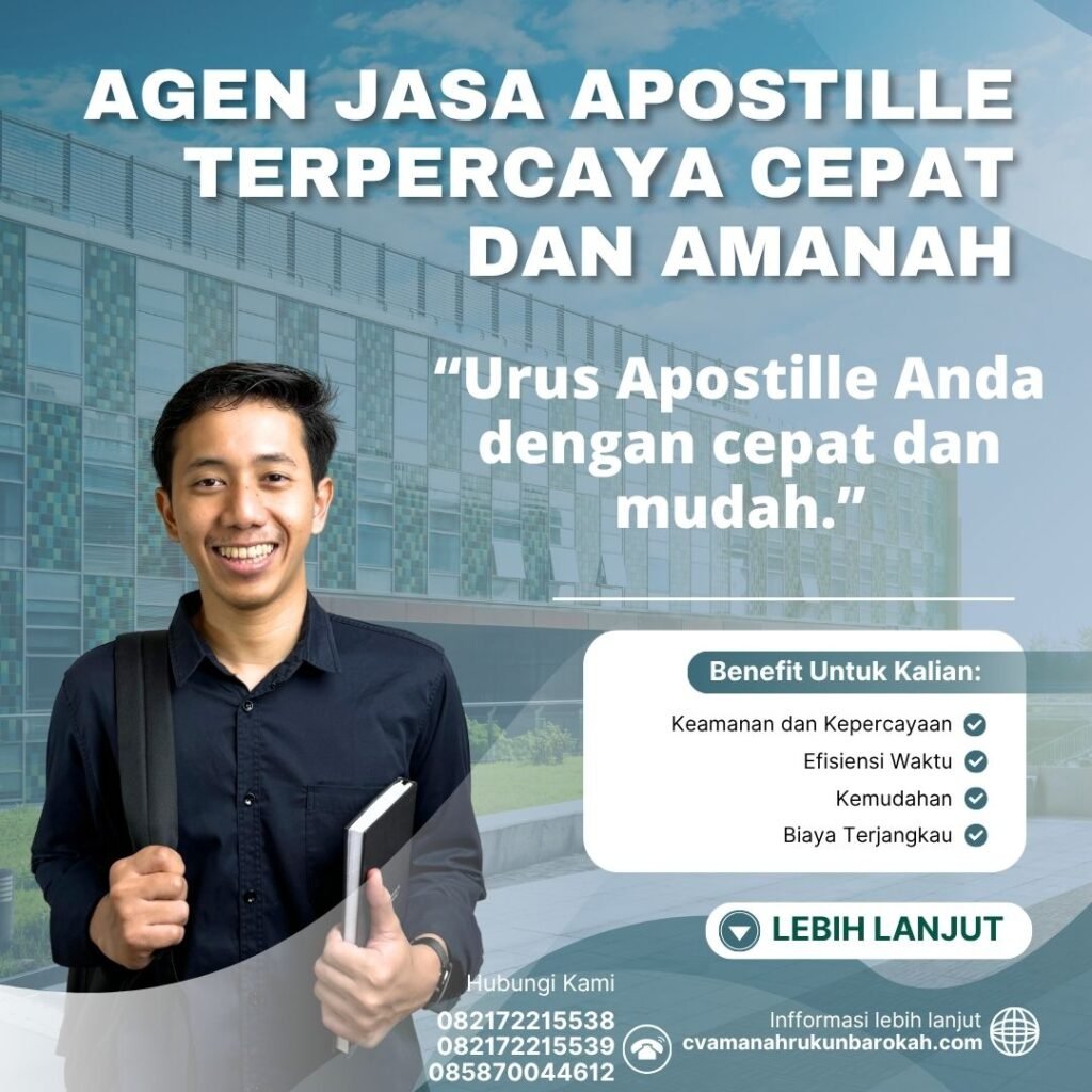 Agen jasa apostille terpercaya cepat dan amanah