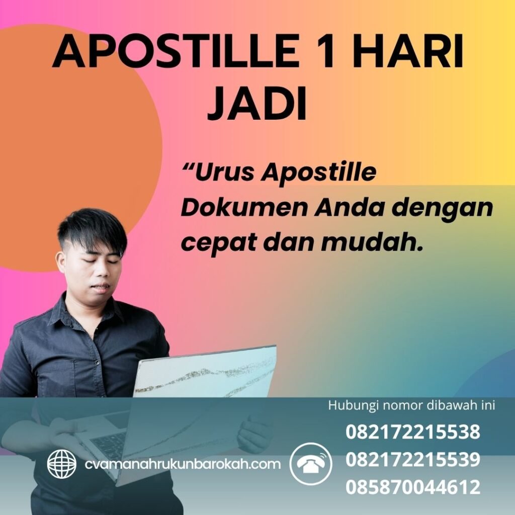 Apostille 1 hari jadi