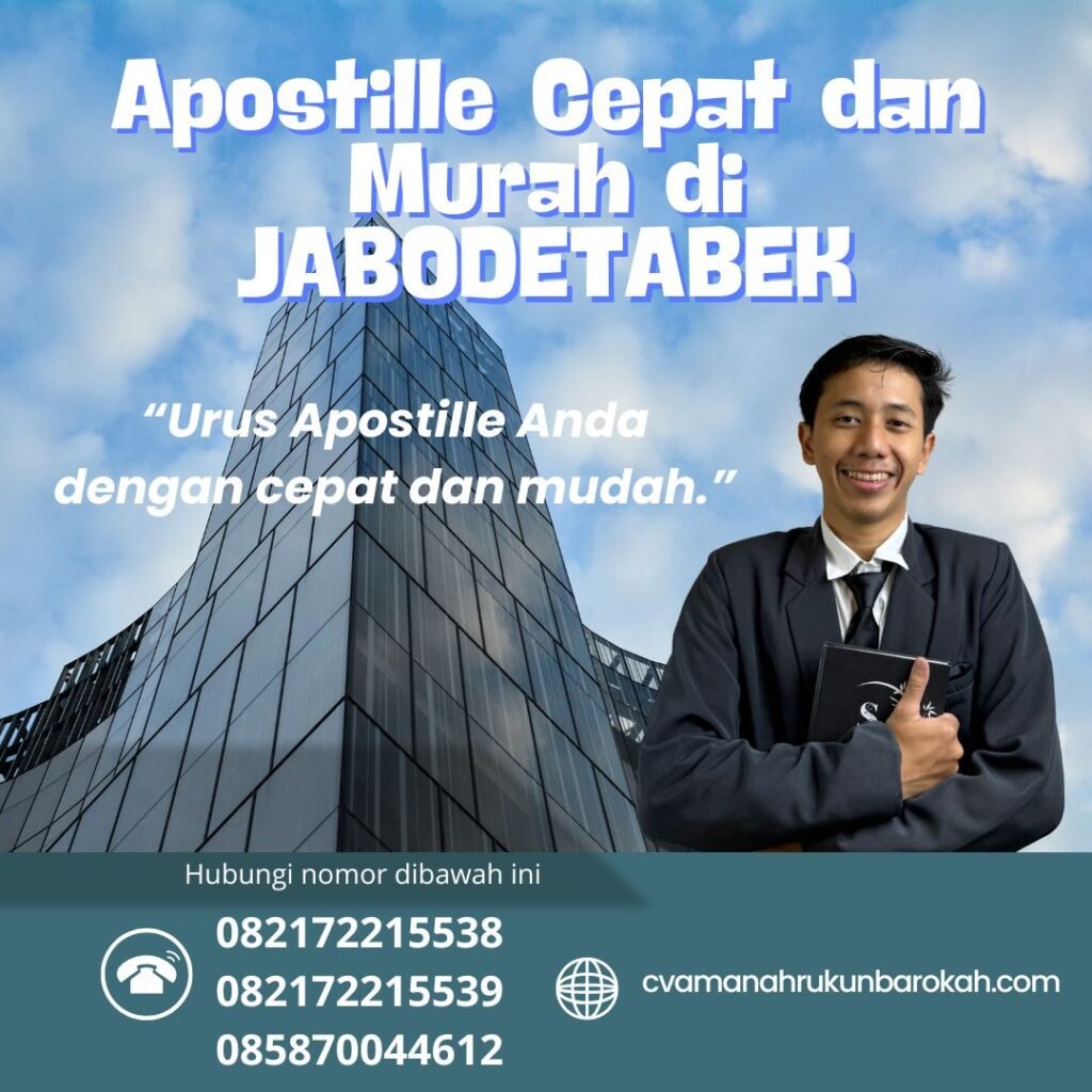 Apostille cepat dan murah di jabodetabek