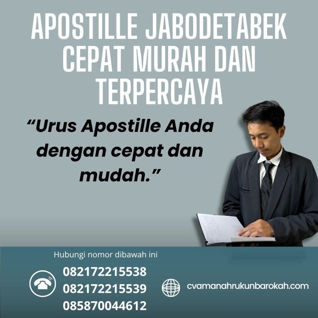 Apostille jabodetabek cepat murah dan terpercaya