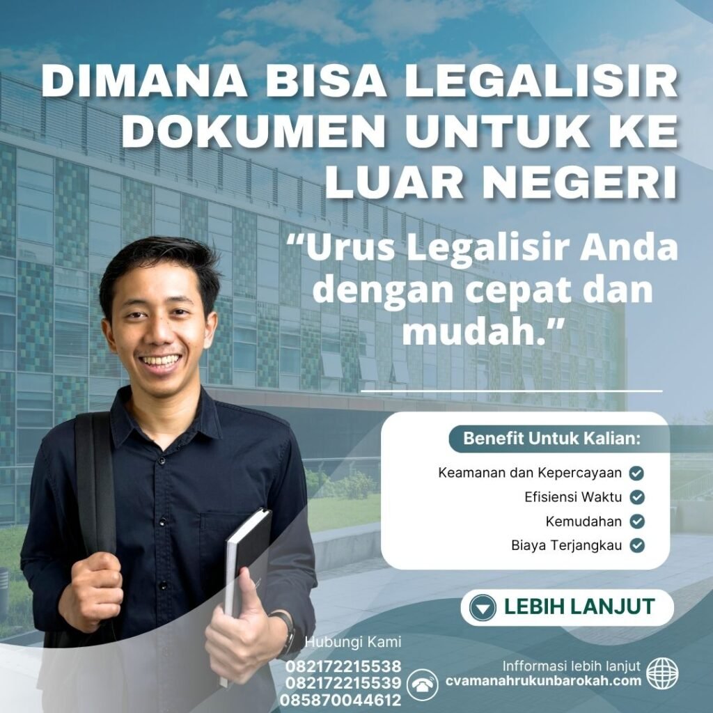 Dimana bisa legalisir dokumen untuk ke luar negeri
