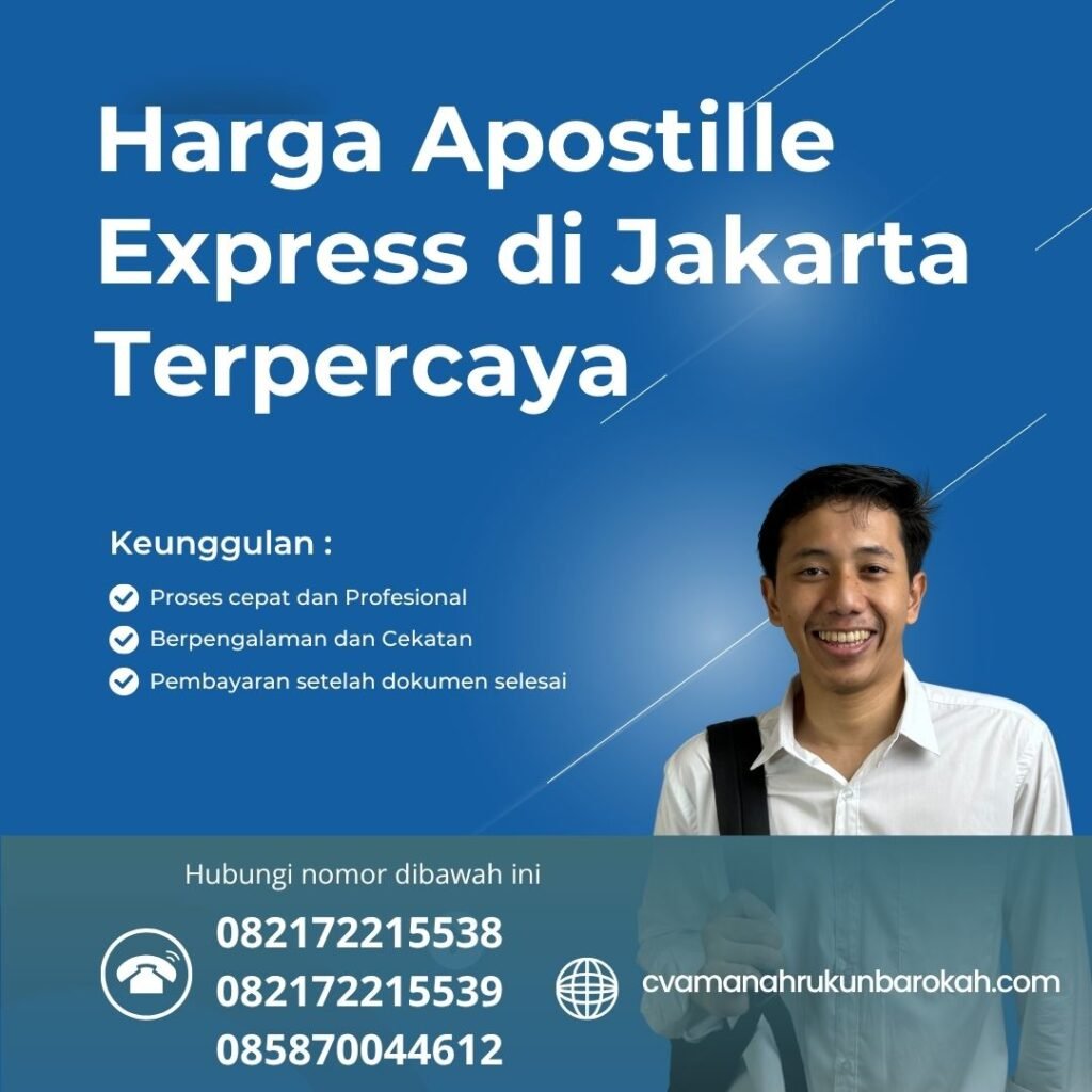 Harga apostille express di jakarta terpercaya