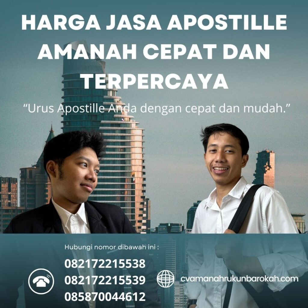 Harga jasa apostille amanah cepat dan terpercaya