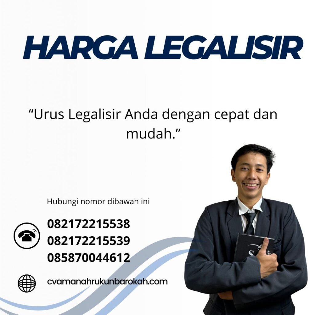 Harga Legalisir Harga legalisir