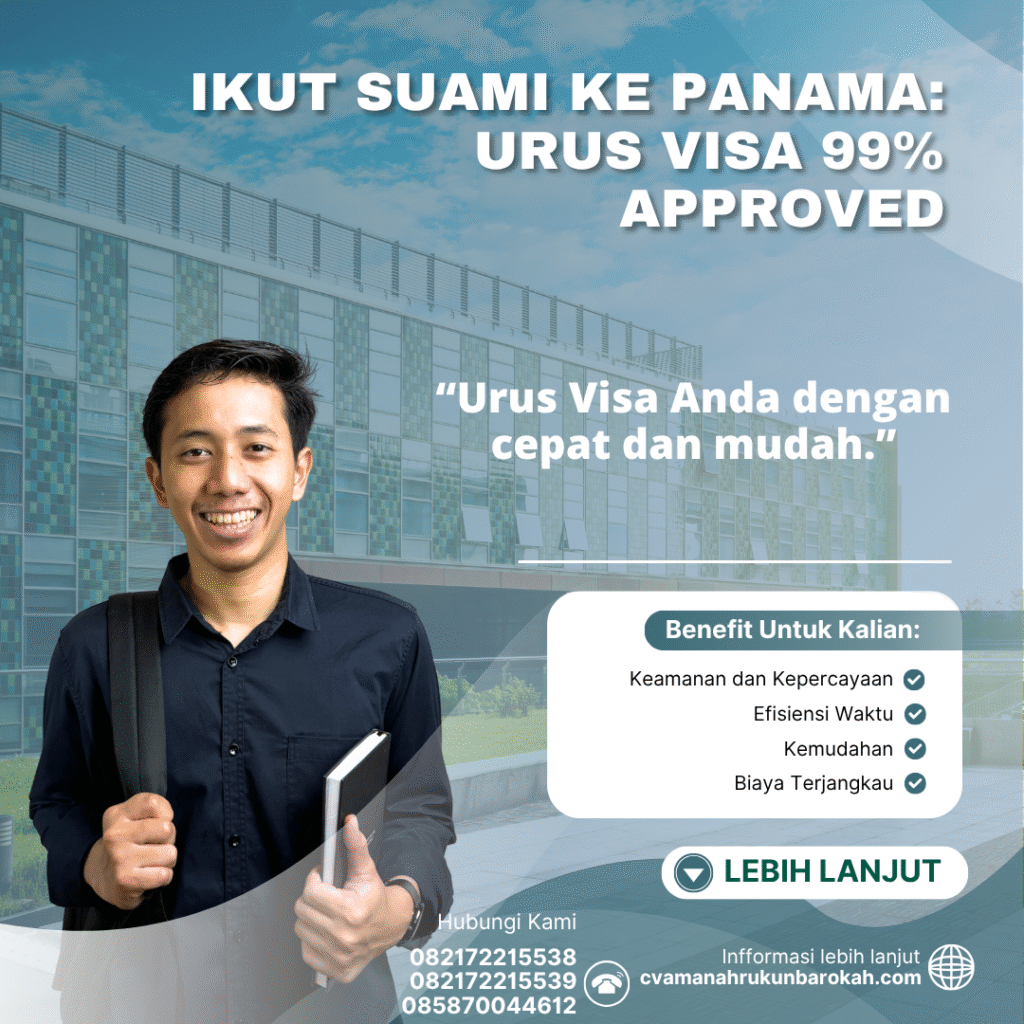 Ikut suami ke panama urus visa 99% approved