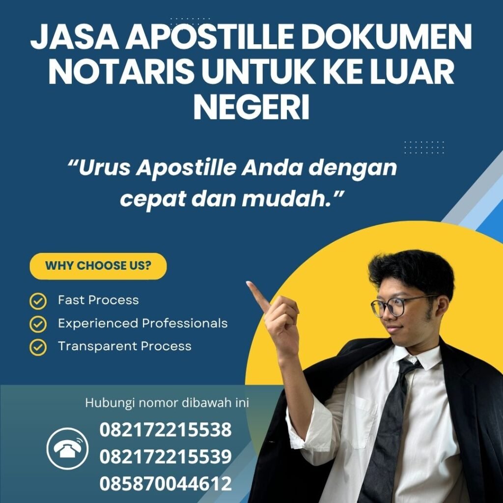 Jasa apostille dokumen notaris untuk ke luar negeri