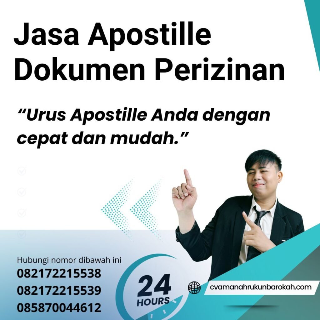 Jasa apostille dokumen perizinan