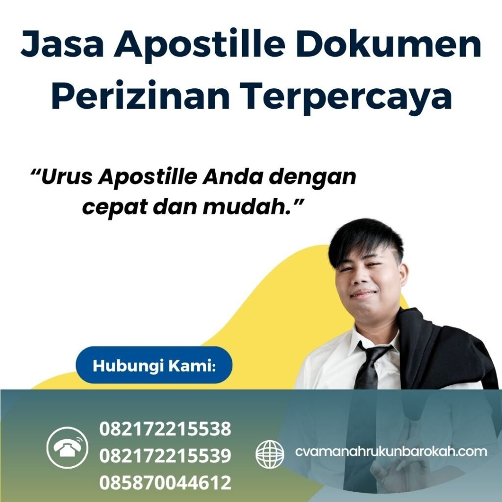 Jasa apostille dokumen perizinan terpercaya