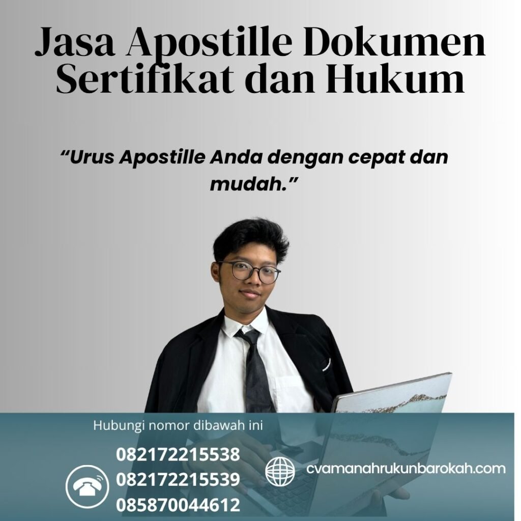 Jasa apostille dokumen sertifikat dan hukum
