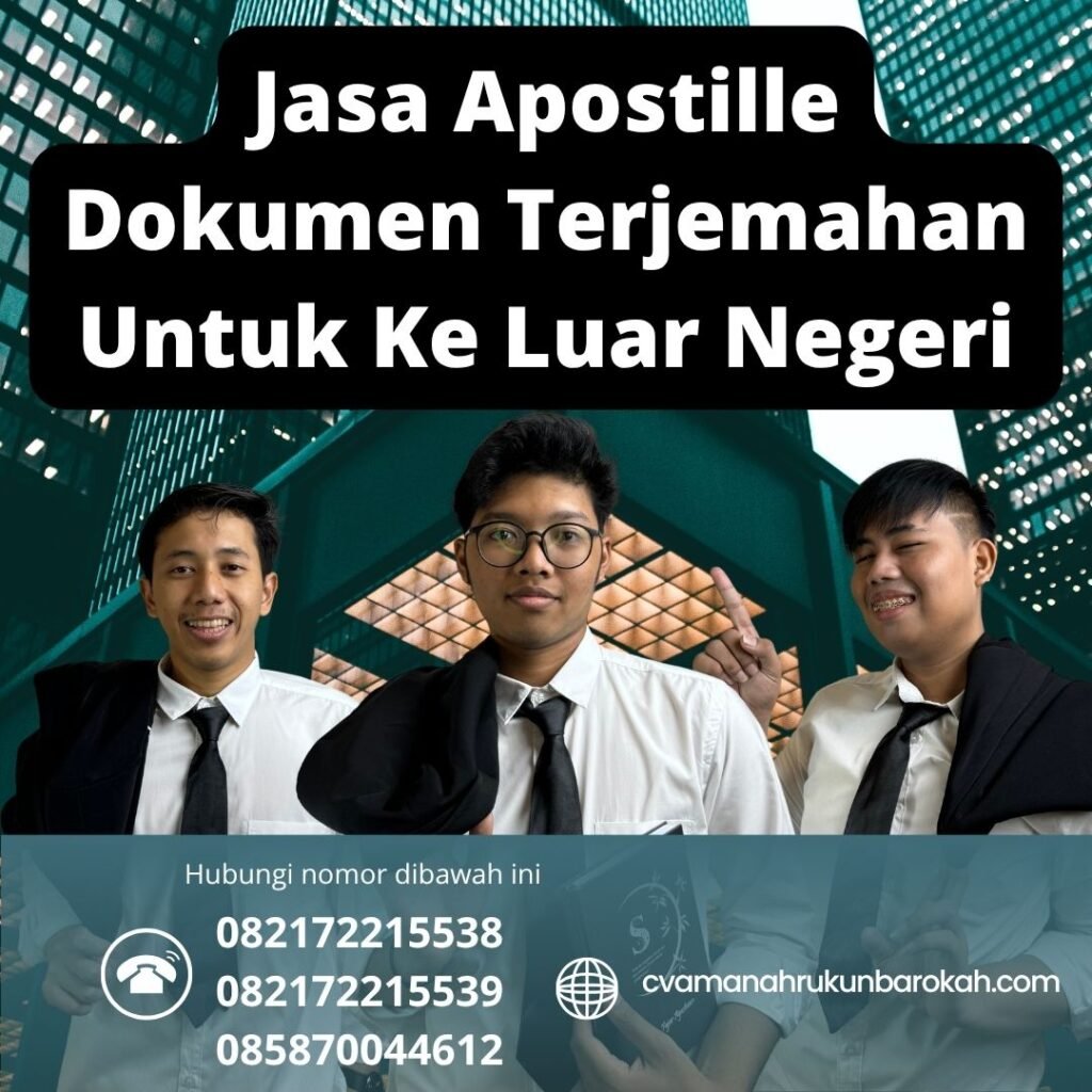 Jasa apostille dokumen terjemahan untuk ke luar negeri