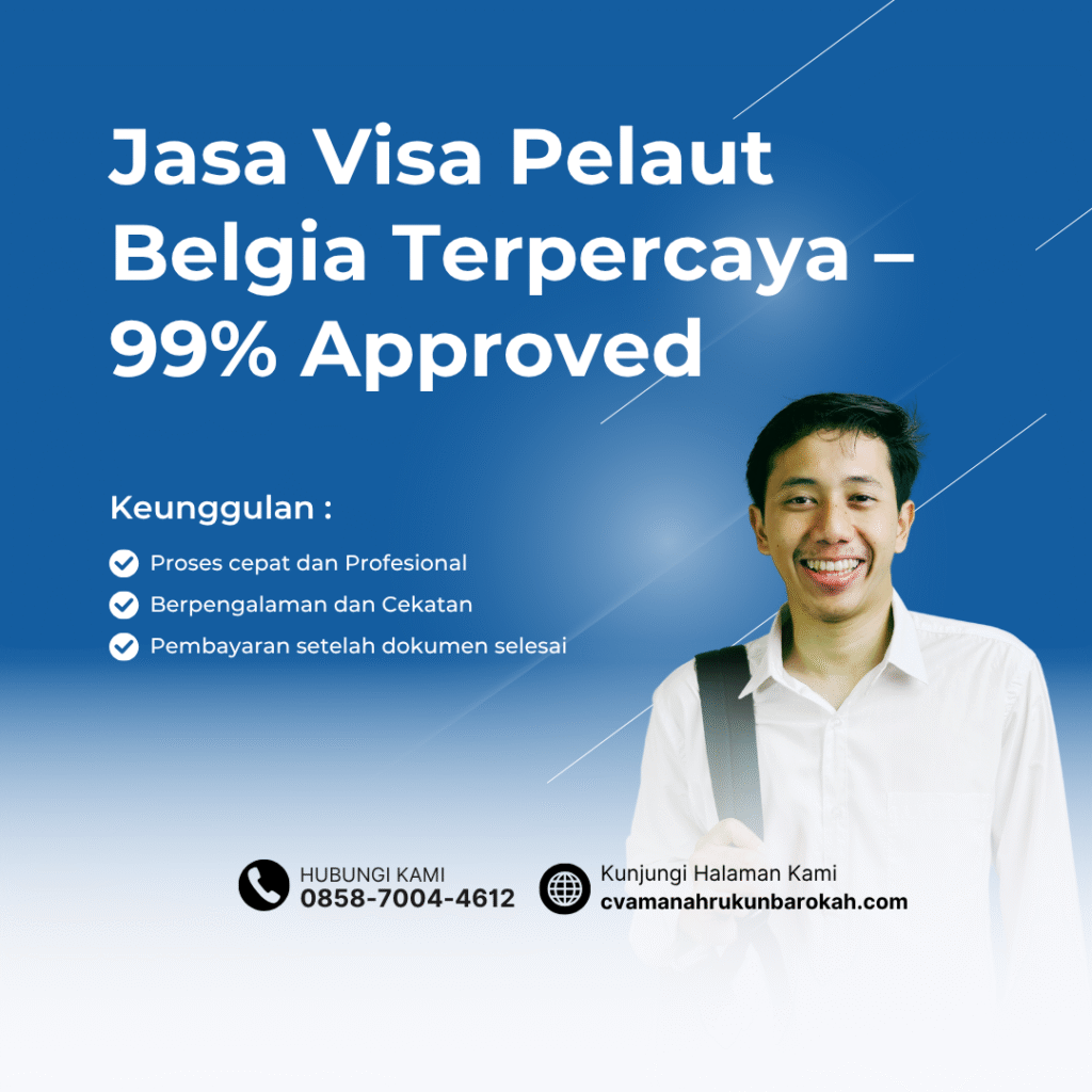 Jasa visa pelaut belgia terpercaya – 99% approved
