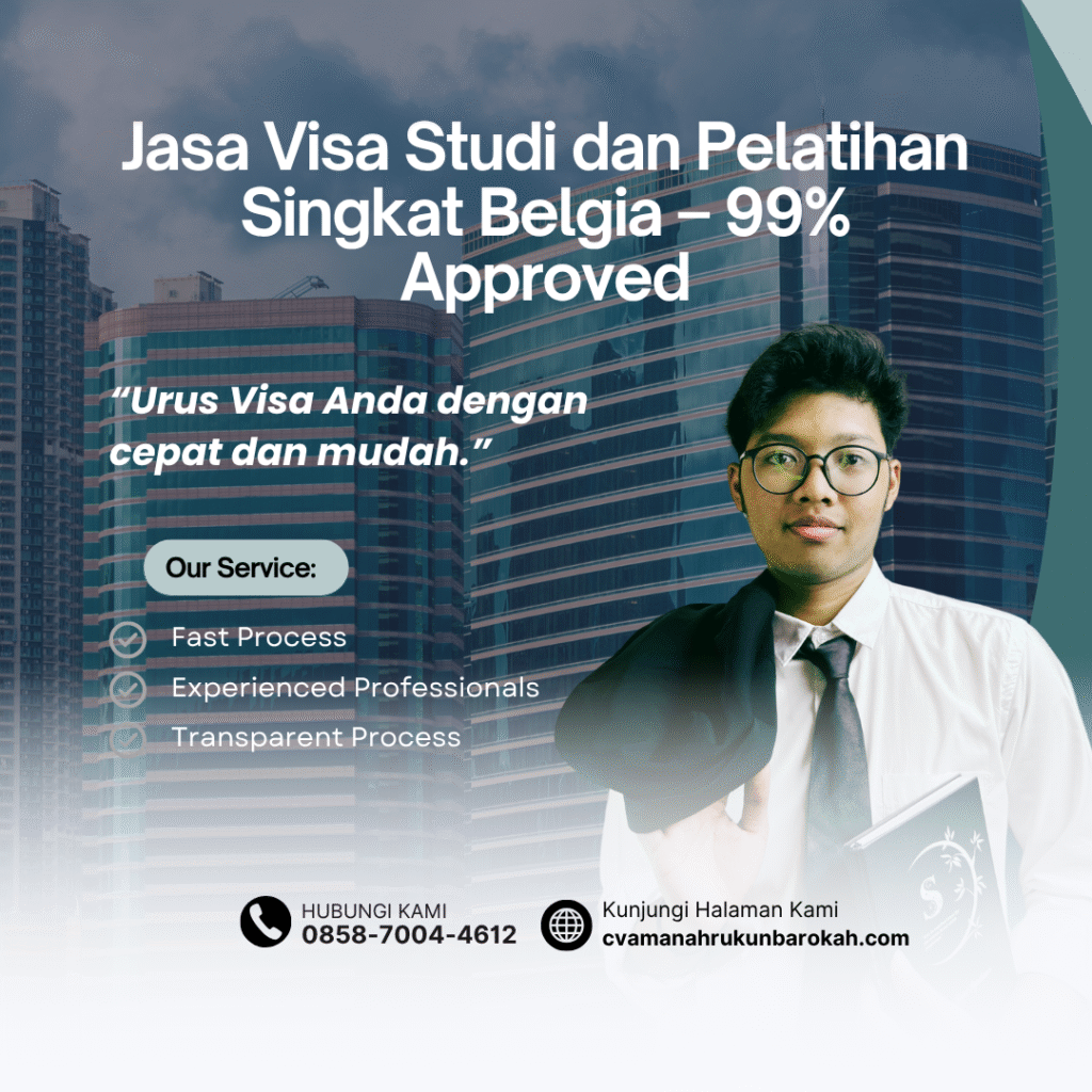 Jasa visa studi dan pelatihan singkat belgia – 99% approved