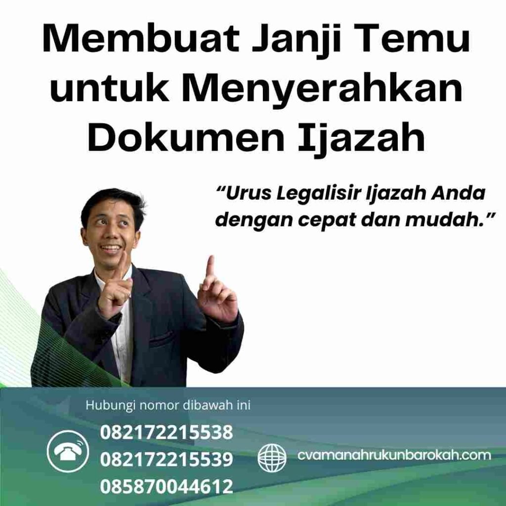 Membuat Janji Temu untuk Menyerahkan Dokumen Ijazah Membuat janji temu untuk menyerahkan dokumen ijazah