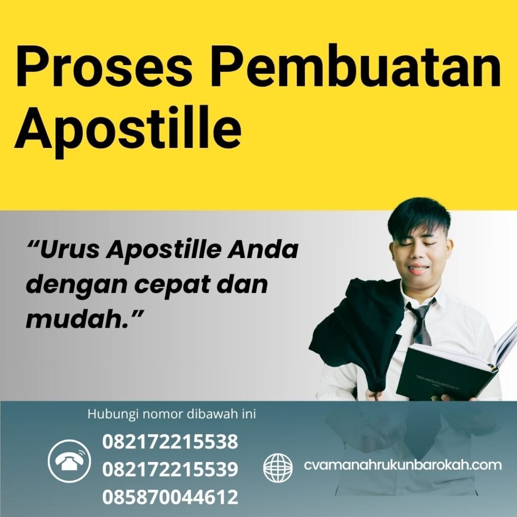 Proses Pembuatan Apostille Proses pembuatan apostille