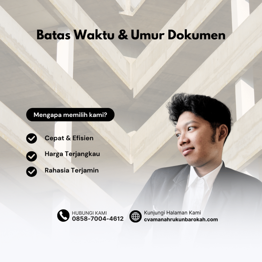 Batas waktu & umur dokumen