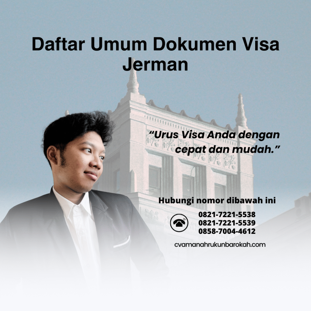 Daftar umum dokumen visa jerman