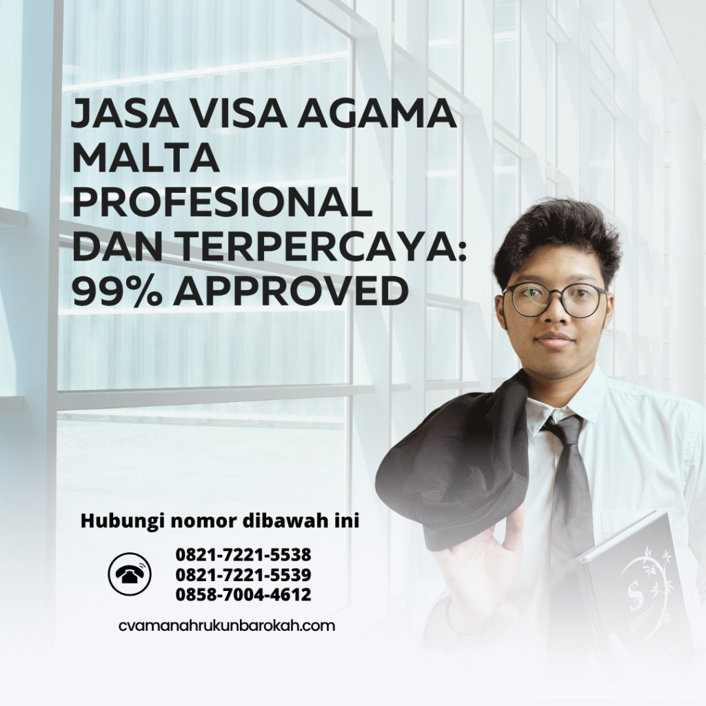 Jasa visa agama malta profesional dan terpercaya 99% approved