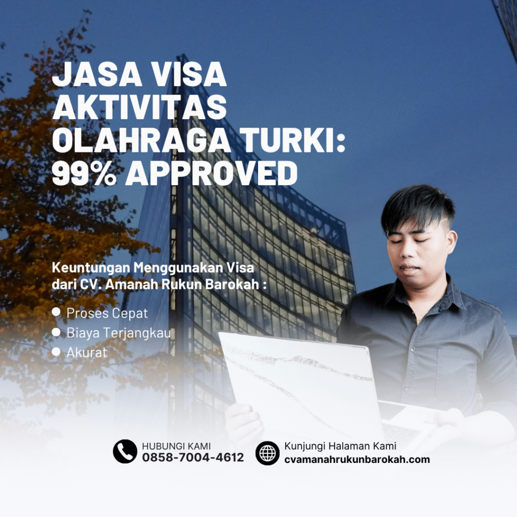 Jasa visa aktivitas olahraga turki 99% approved