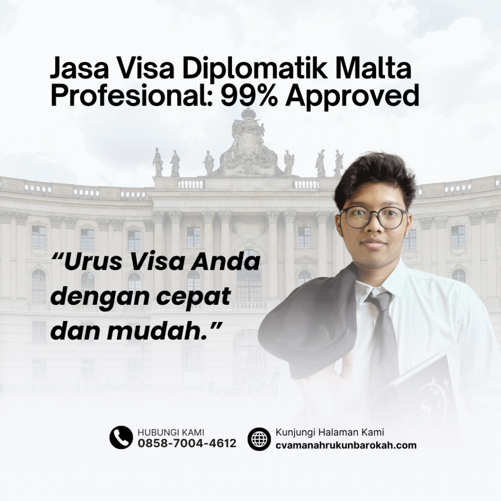 Jasa visa diplomatik malta profesional 99% approved