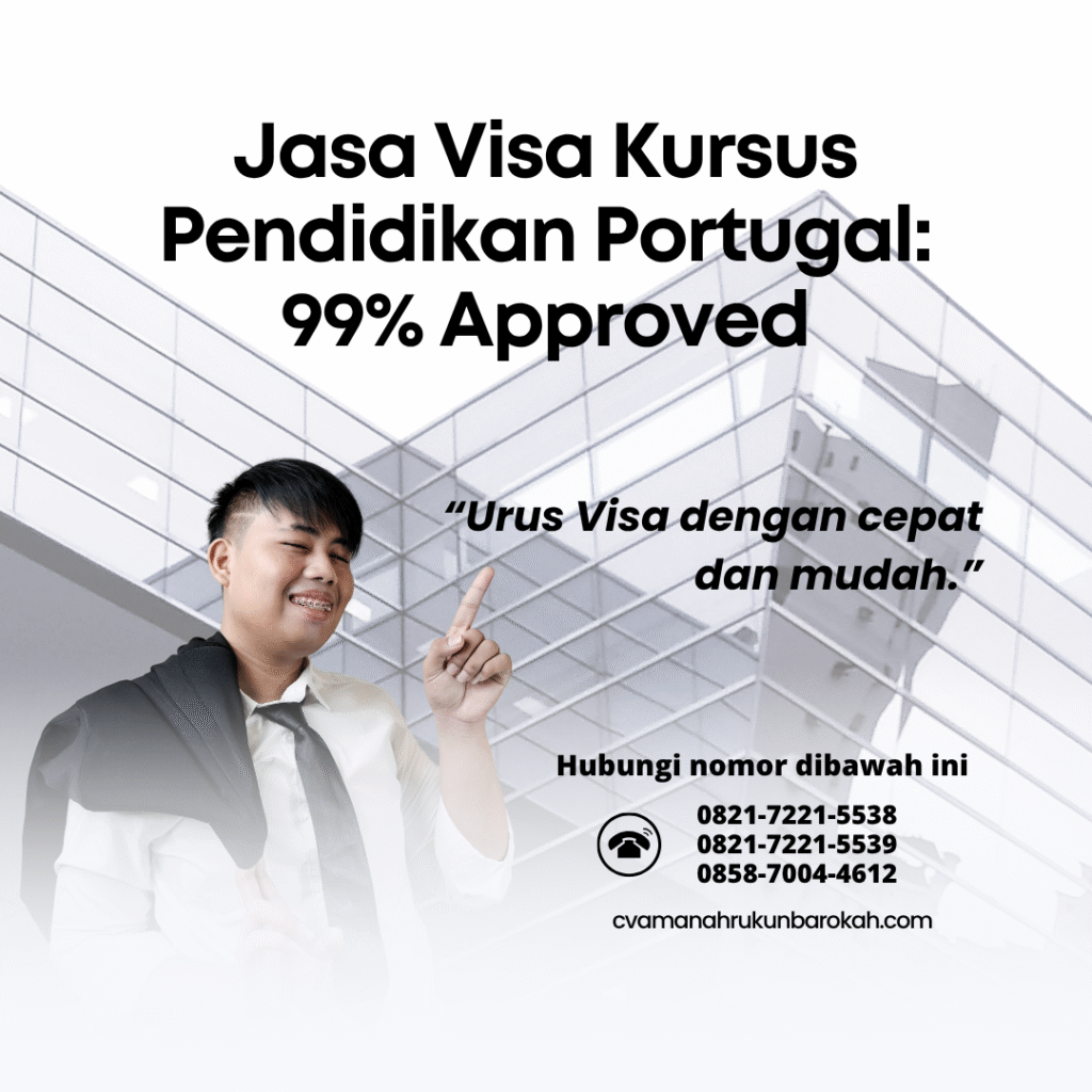 Jasa visa kursus pendidikan portugal 99% approved