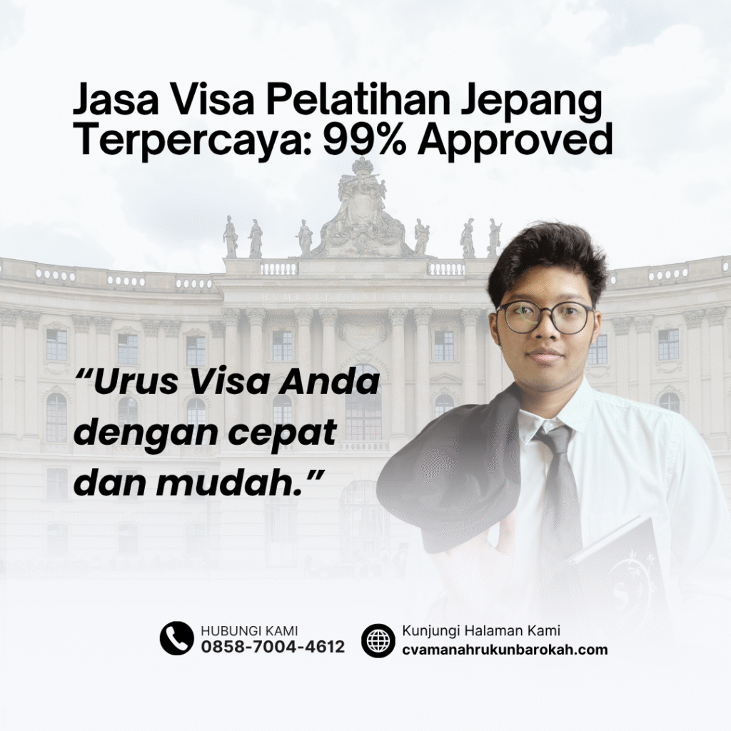 Jasa visa pelatihan jepang terpercaya 99% approved
