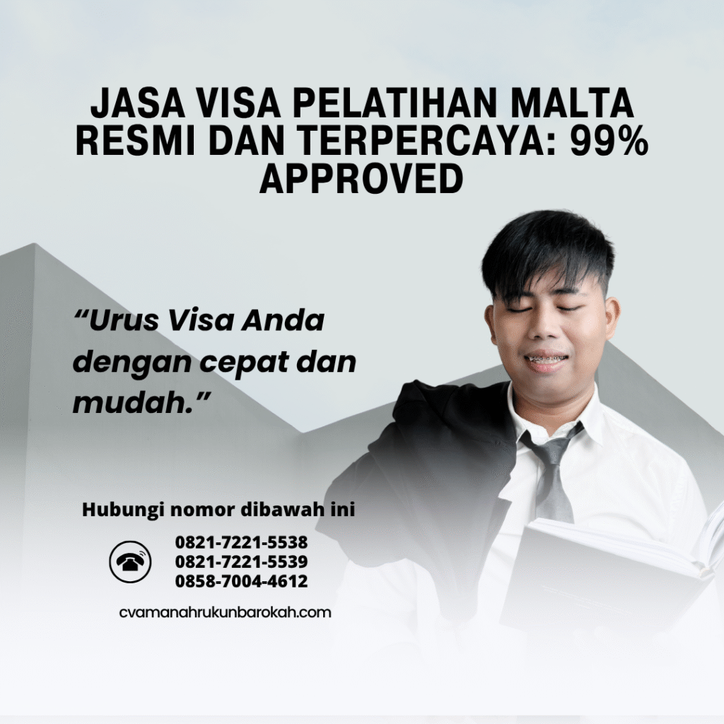 Jasa visa pelatihan malta resmi dan terpercaya 99% approved