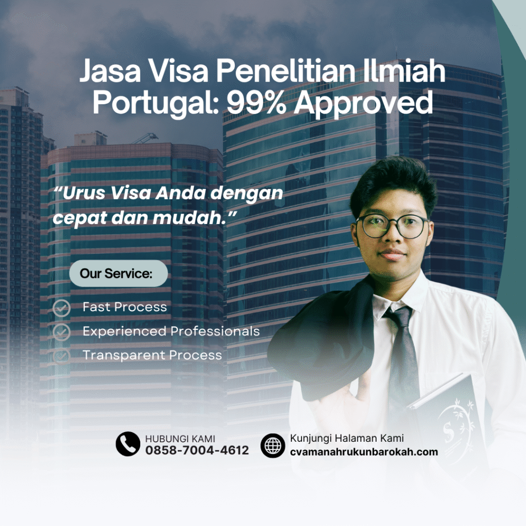 Jasa visa penelitian ilmiah portugal 99% approved