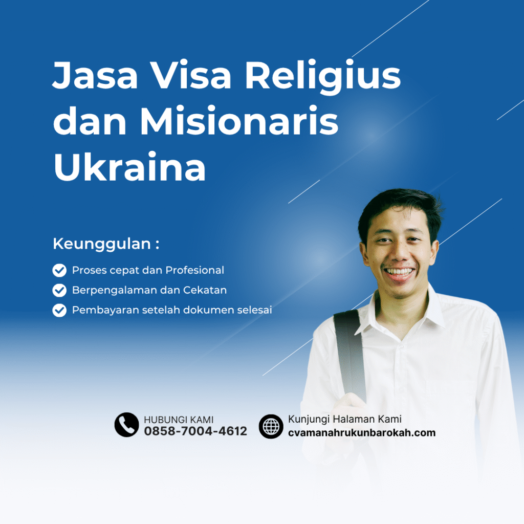 Jasa visa religius dan misionaris ukraina istri ke oman terpecaya urus visa 99% approved