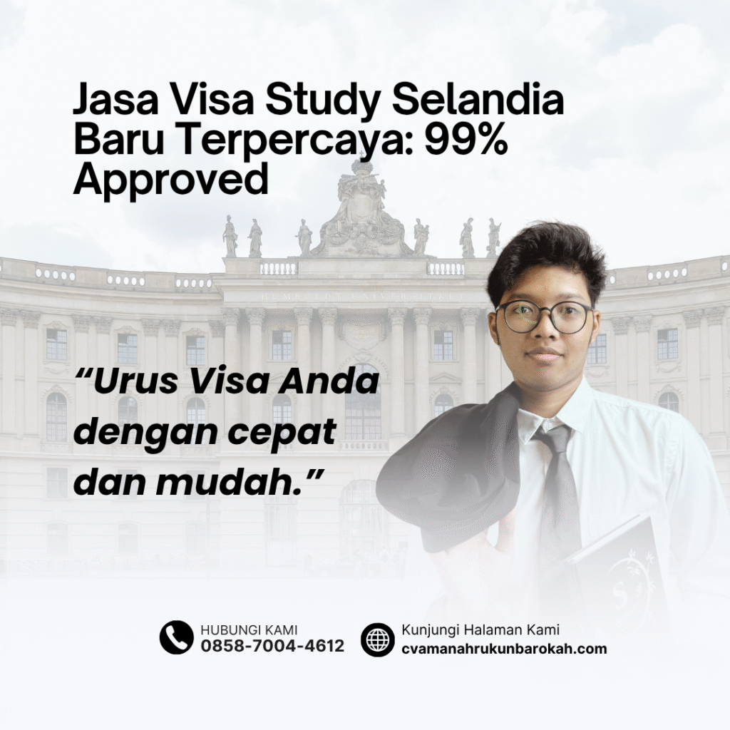 Jasa visa study selandia baru terpercaya 99% approved