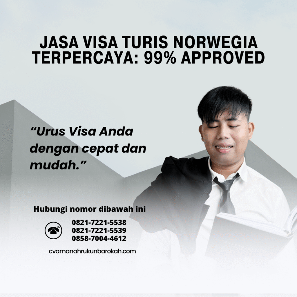 Jasa visa turis norwegia terpercaya 99% approved