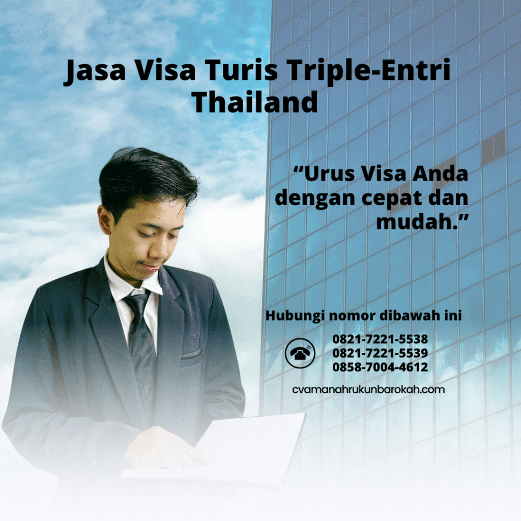 Jasa visa turis triple entri thailand