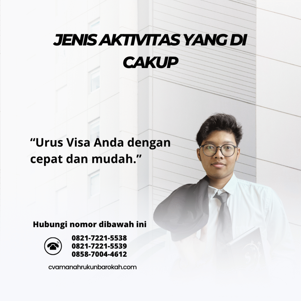 Jenis Aktivitas yang Di cakup Jenis aktivitas yang di cakup