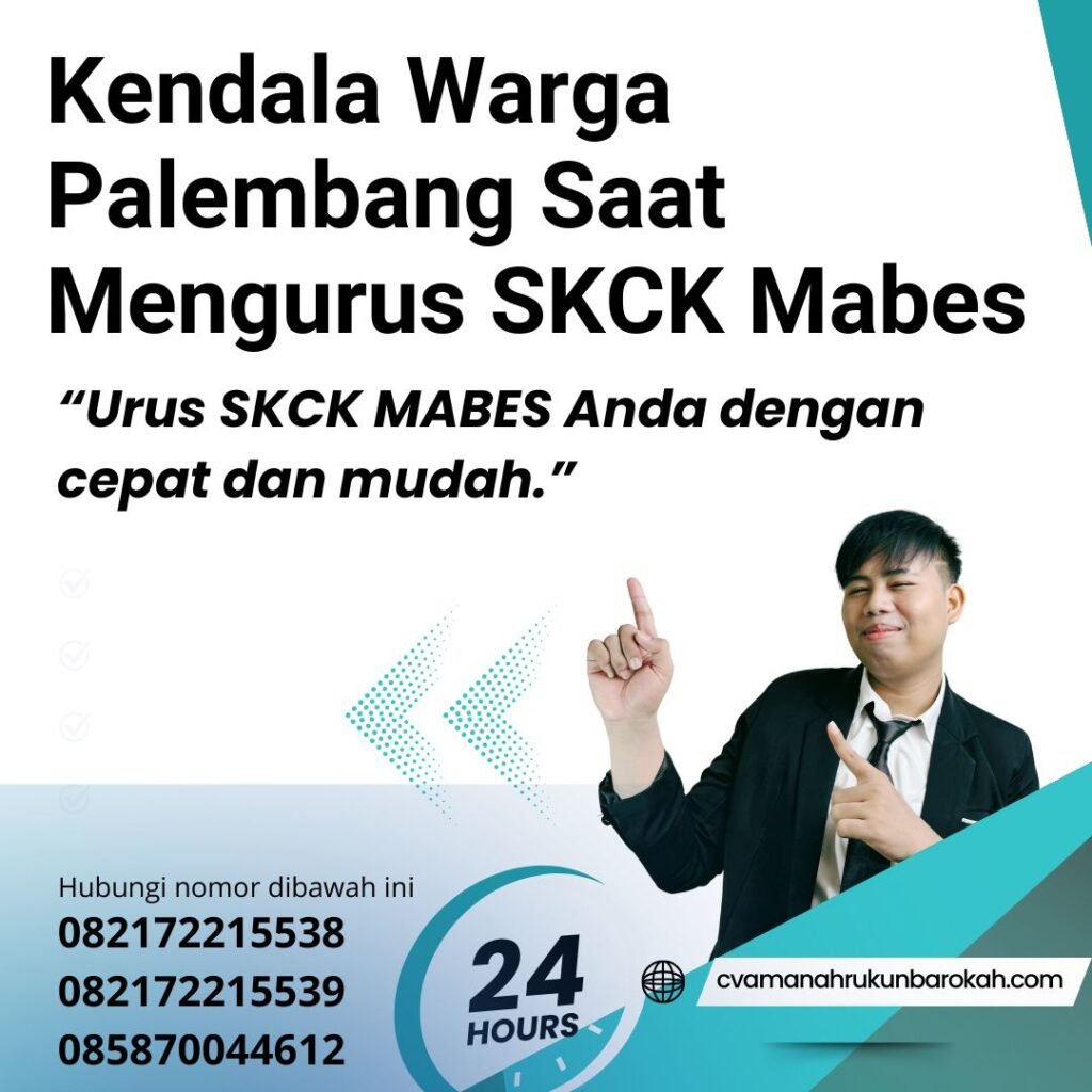 Kendala warga palembang saat mengurus skck mabes
